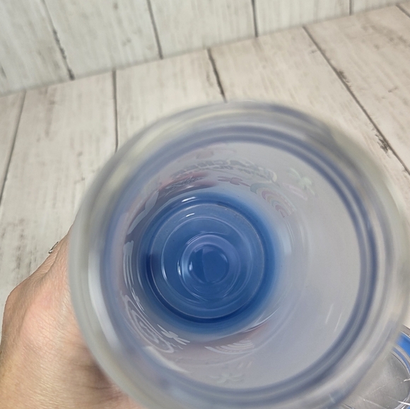 Blue Ombre Teacher Graphic Glass Water Bottle with Strap - Picture 7 of 7